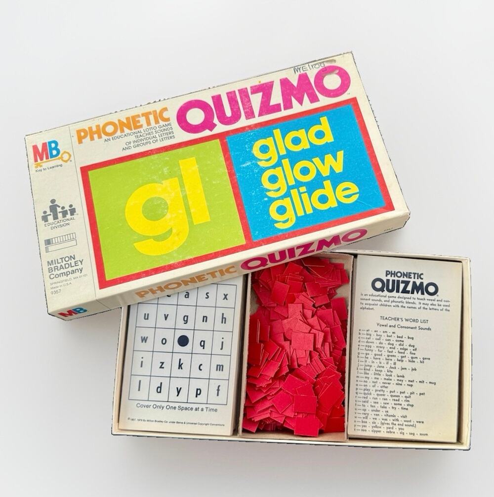 Milton Bradley Phonetic Quizmo Educational Lotto Game Vintage 1979 Complete